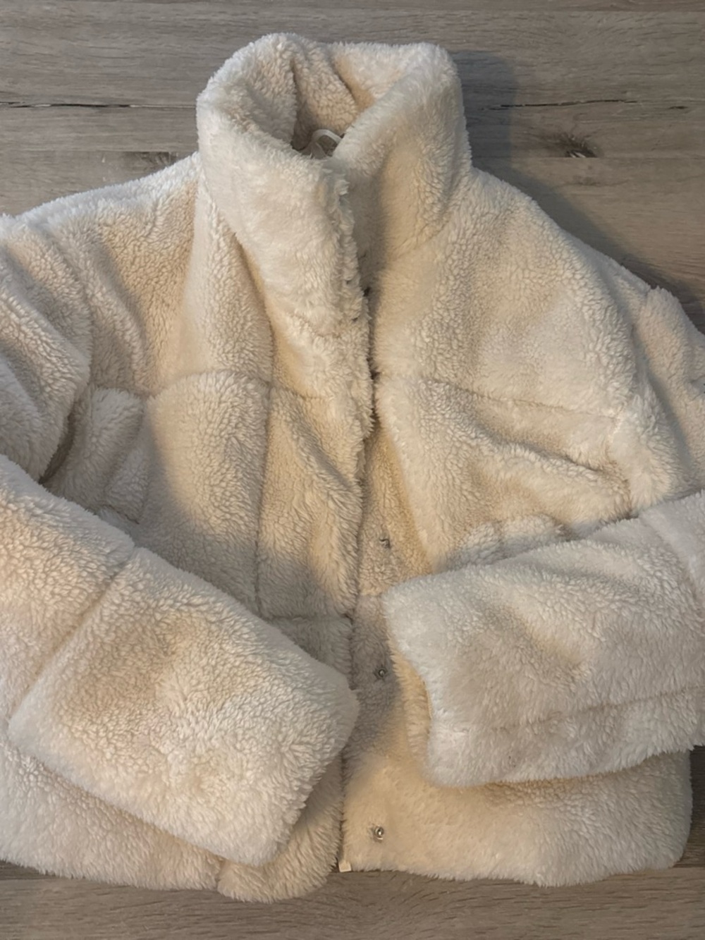 Alo Cozy Teddy Sherpa Jacket in Cream - Women's Outerwear